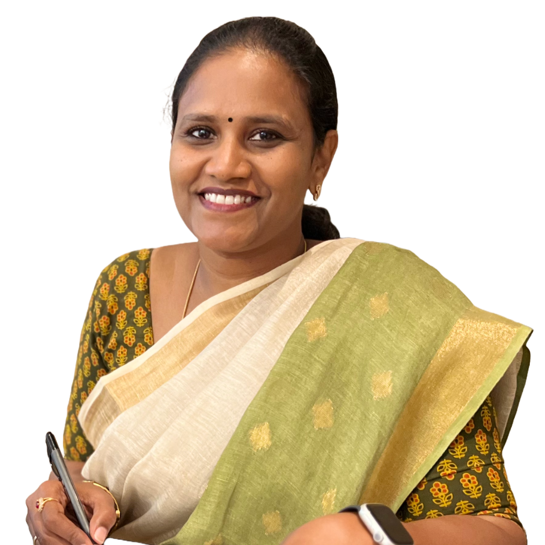Advocate Rajeswari Karthikeyan at her desk
